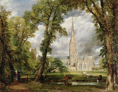 Vista de la catedral de Salisbury desde los terrenos del obispo, c.1822 de John Constable